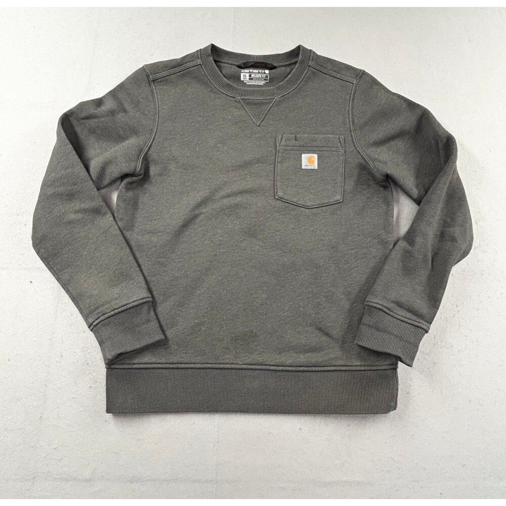Carhartt Women’s Clarksburg Crewneck Sweatshirt Relaxed Fit Gray 103925 XS
